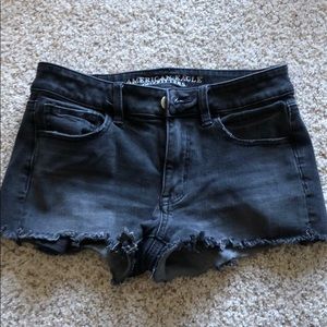 Hi-Rise Shortie Faded Black Shorts - 360° Stretch